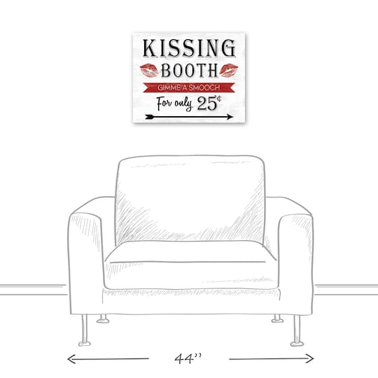 Kissing Booth Sign Canvas Wall Art